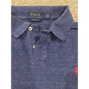 Ralph Lauren Men's Heathered Blue Polo Shirt